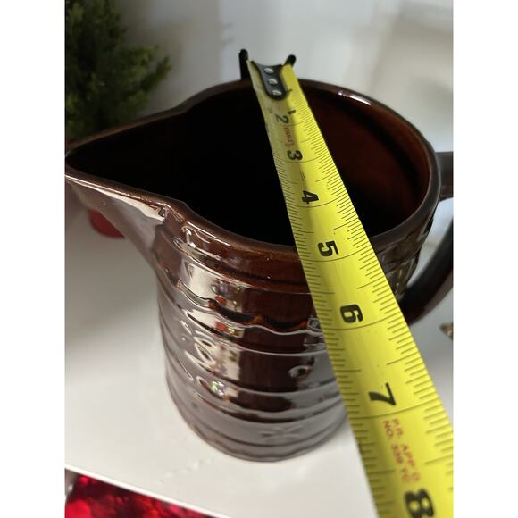 Marcrest 9” Pitcher Daisy And Dot Large 2 qt Oven Proof Stoneware Vintage USA - Picture 5 of 8